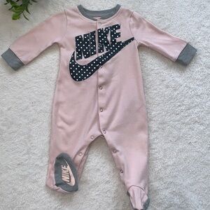 Nike Pink & Gray Footie 6M Baby Girl EUC